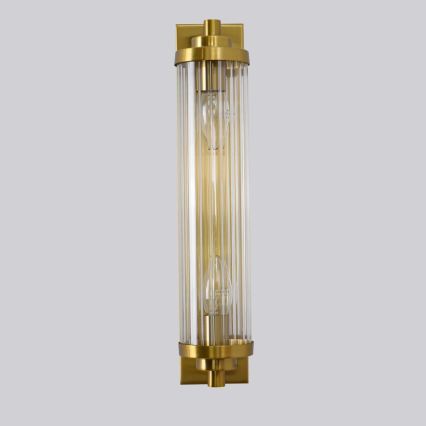 LORENZO Wall Light, 2x E14/40W/230V, Gold Finish