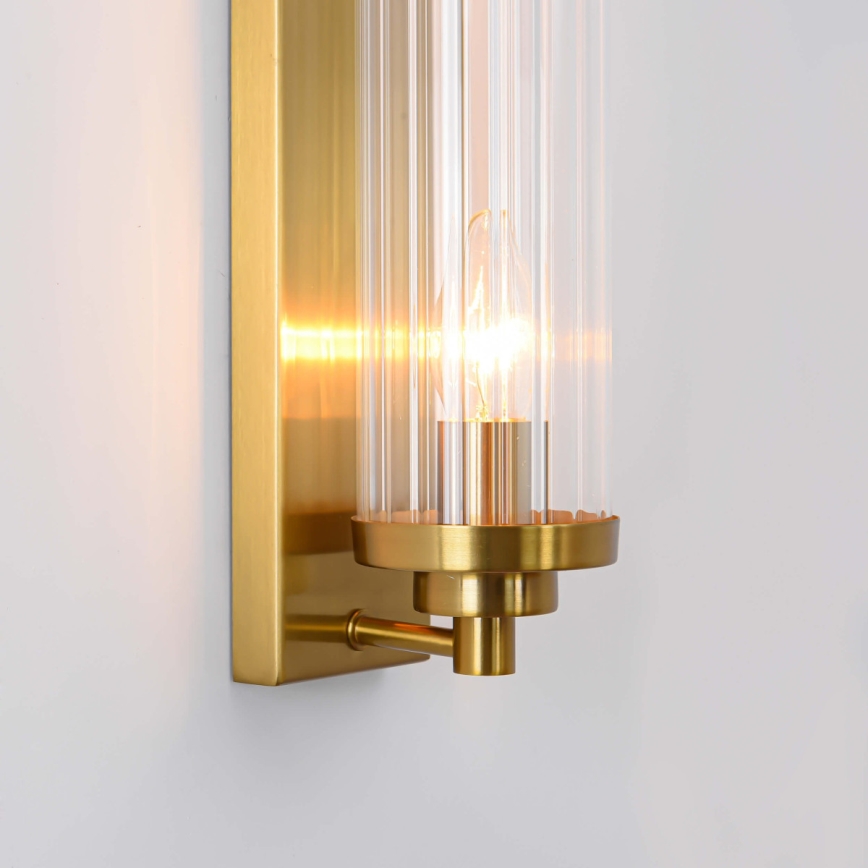 LORENZO Wall Light, 2x E14/40W/230V, Gold Finish