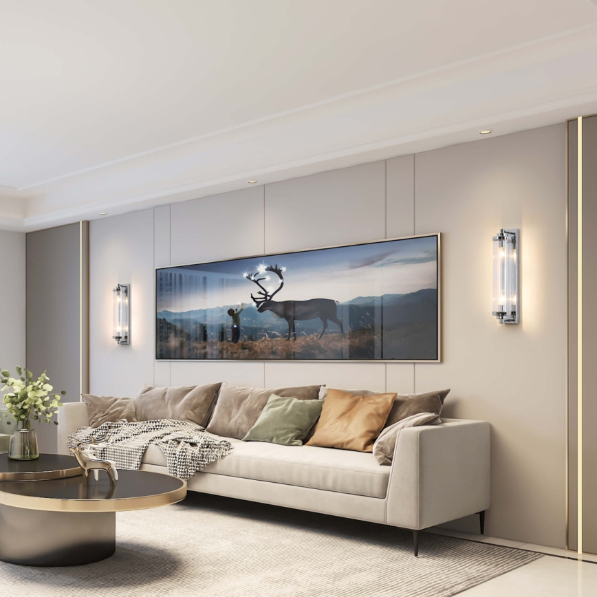 LORENZO Wall Light 2xE14/40W/230V, Polished Chrome