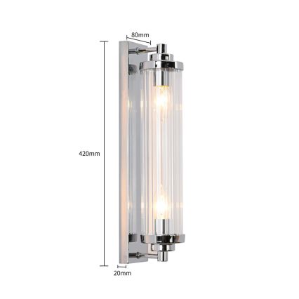 LORENZO Wall Light 2xE14/40W/230V, Polished Chrome