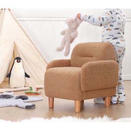 LORY Kids' Armchair — Brown