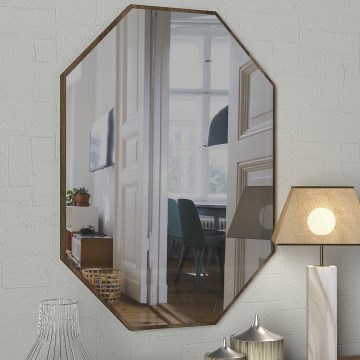 LOST Wall Mirror 70x45 cm, Brown
