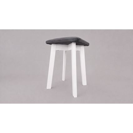 LUBE Stool 36x36 cm white/anthracite