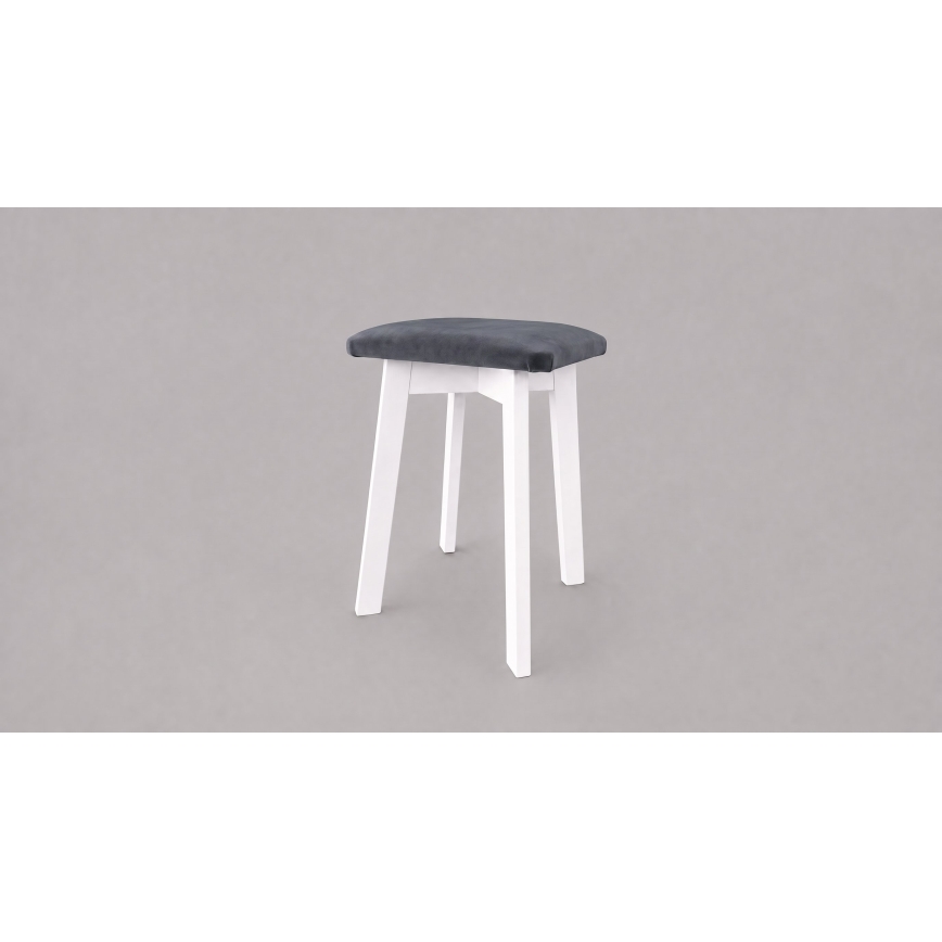 LUBE Stool 36x36 cm white/anthracite