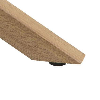 LUCA 82 cm Coffee Table, Clear/Oak