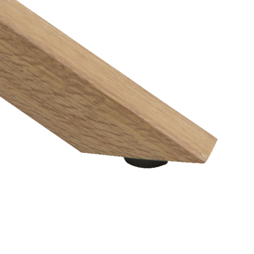 LUCA 82 cm Coffee Table, Clear/Oak