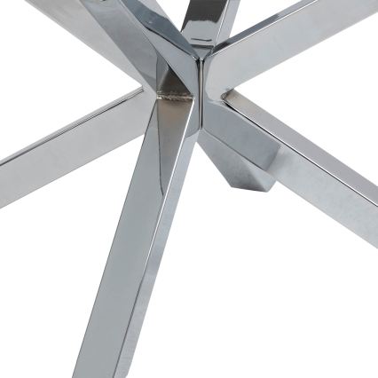 LUCA 82 cm Coffee Table, Clear/Silver