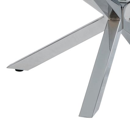 LUCA 82 cm Coffee Table, Clear/Silver