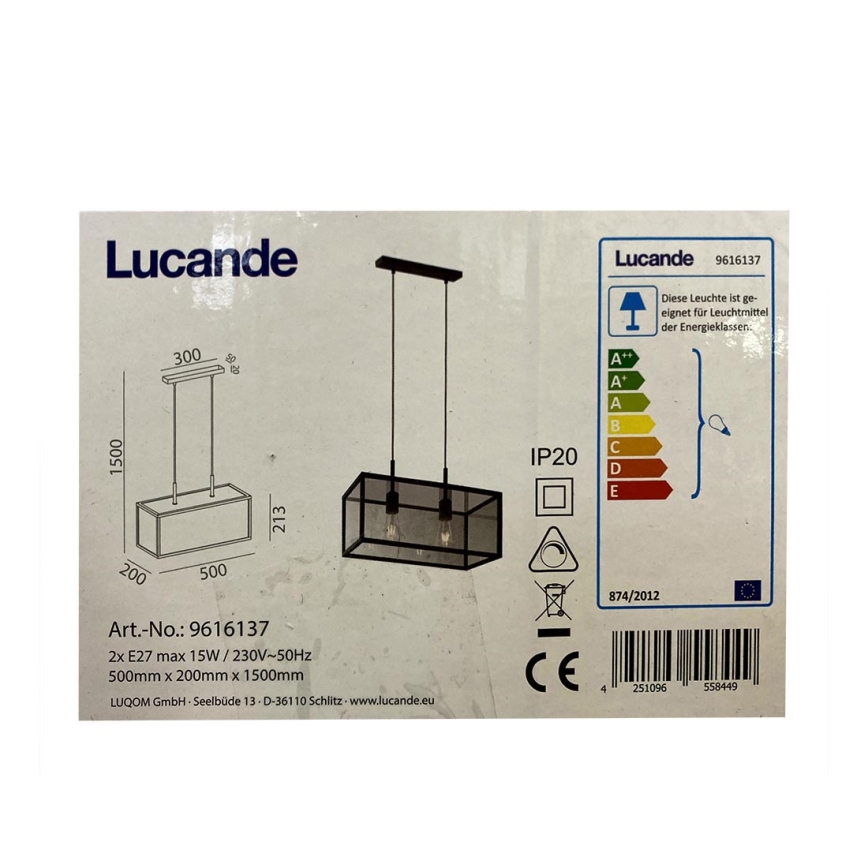 Lucande - Chandelier on a string BEYZA 2xE27/15W/230