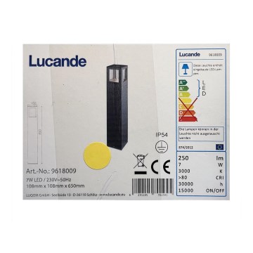 Lucande - LED Outdoor lamp NICOLA LED/7W/230V IP54