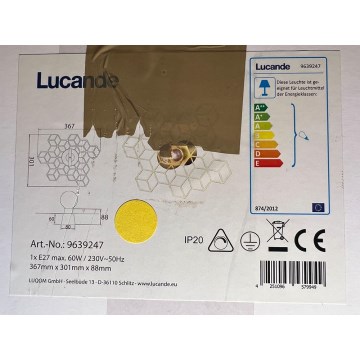 Lucande - Wall light ALEXARU 1xE27/60W/230V