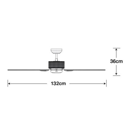 Lucci air 210295 - Ceiling fan FIJIAN brown