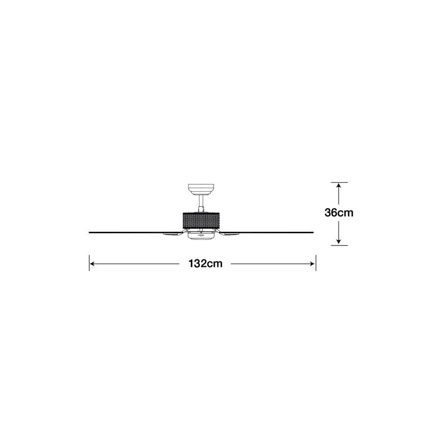 Lucci air 210295 - Ceiling fan FIJIAN brown