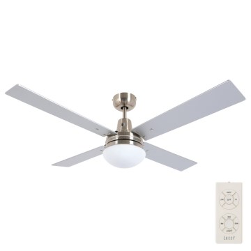 Lucci Air 210334 - Ceiling fan AIRFUSION QUEST 1xE27/60W/230V wood/matte chrome + remote control