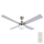 Lucci Air 210334 - Ceiling fan AIRFUSION QUEST 1xE27/60W/230V wood/matte chrome + remote control