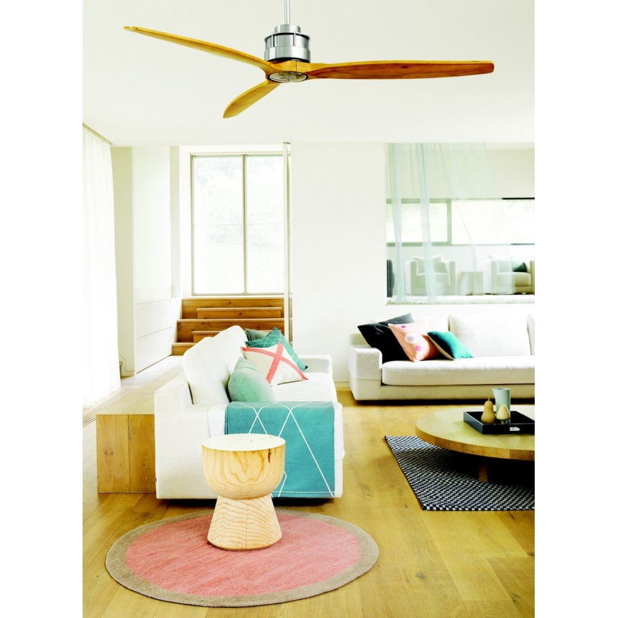 Lucci air 210506 - Ceiling fan AIRFUSION AKMANI paulownia/brown + remote control