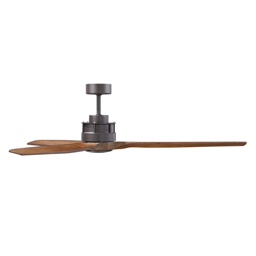 Lucci air 210507 - Ceiling fan AIRFUSION AKMANI paulownia/black + remote control