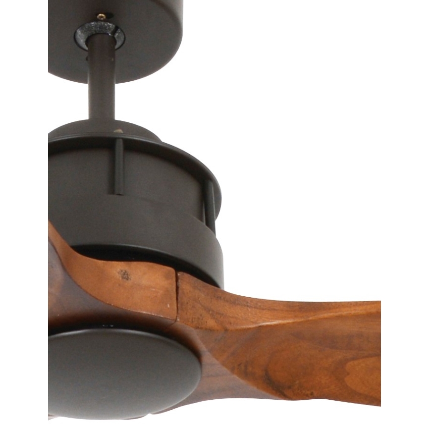 Lucci air 210507 - Ceiling fan AIRFUSION AKMANI paulownia/black + remote control