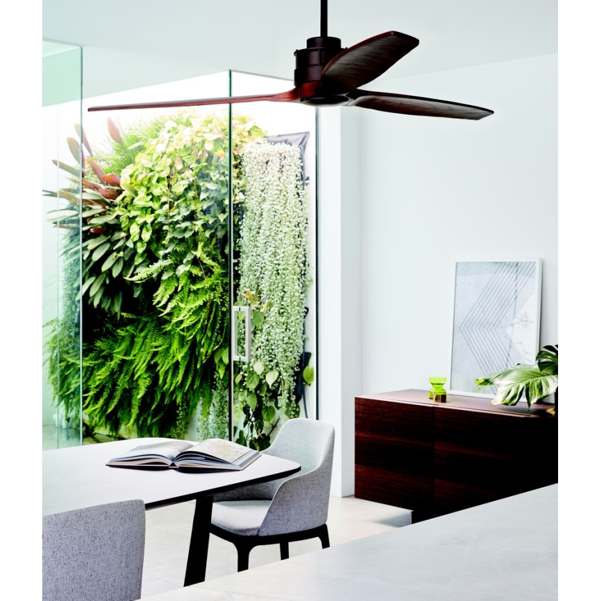 Lucci air 210507 - Ceiling fan AIRFUSION AKMANI paulownia/black + remote control