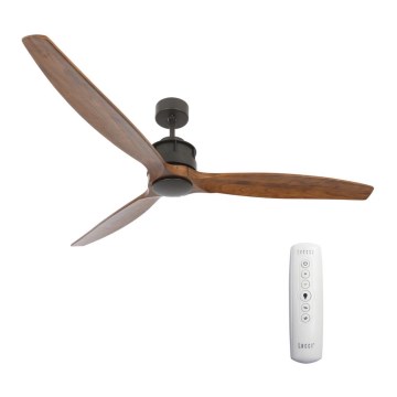 Lucci air 210507 - Ceiling fan AIRFUSION AKMANI paulownia/black + remote control