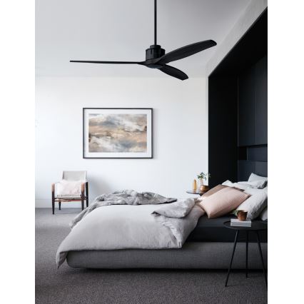 Lucci air 210508 - Ceiling fan AIRFUSION AKMANI paulownia/black + remote control