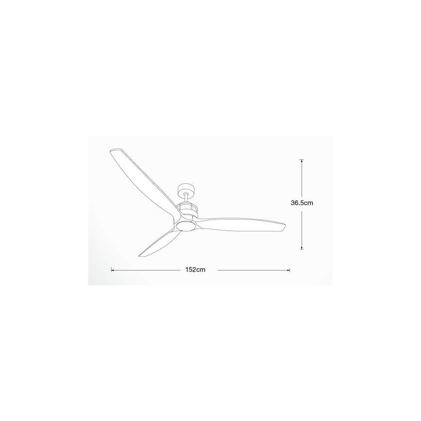 Lucci air 210508 - Ceiling fan AIRFUSION AKMANI paulownia/black + remote control