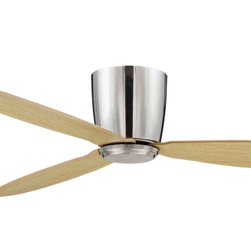 Lucci air 210519 - Ceiling fan AIRFUSION RADAR shiny chrome/wood + remote control