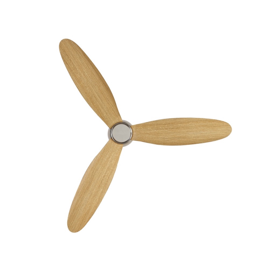 Lucci air 210519 - Ceiling fan AIRFUSION RADAR shiny chrome/wood + remote control