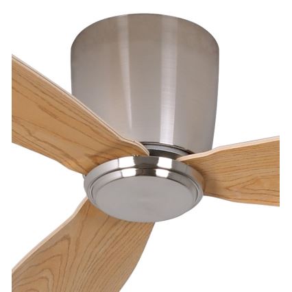 Lucci air 210519 - Ceiling fan AIRFUSION RADAR shiny chrome/wood + remote control