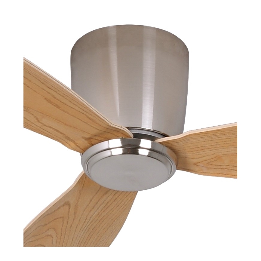 Lucci air 210519 - Ceiling fan AIRFUSION RADAR shiny chrome/wood + remote control