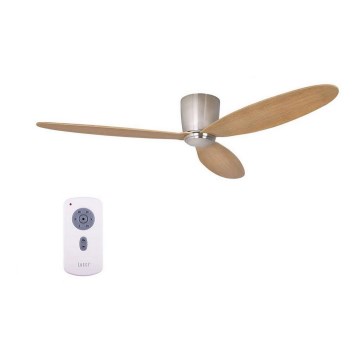 Lucci air 210519 - Ceiling fan AIRFUSION RADAR shiny chrome/wood + remote control