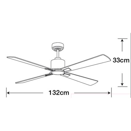 Lucci Air 210520 - Ceiling fan AIRFUSION CLIMATE wood/matte chrome + remote control