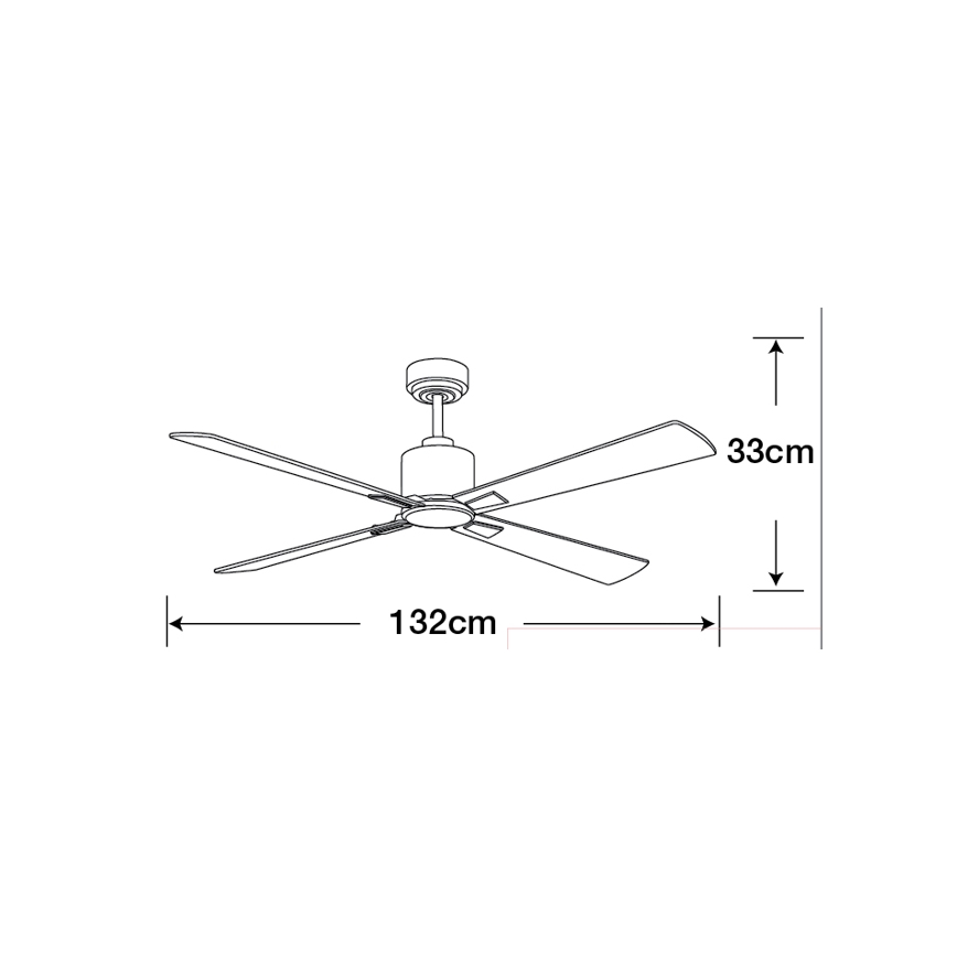 Lucci Air 210520 - Ceiling fan AIRFUSION CLIMATE wood/matte chrome + remote control