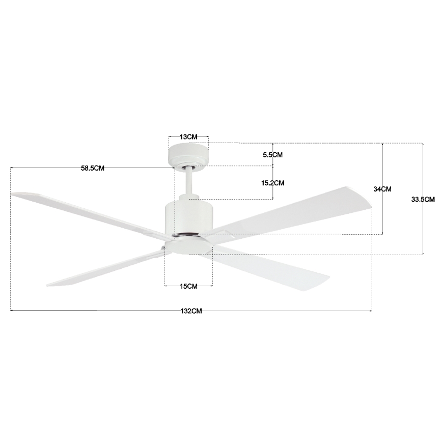 Lucci Air 210521 - Ceiling fan AIRFUSION CLIMATE wood/white + remote control