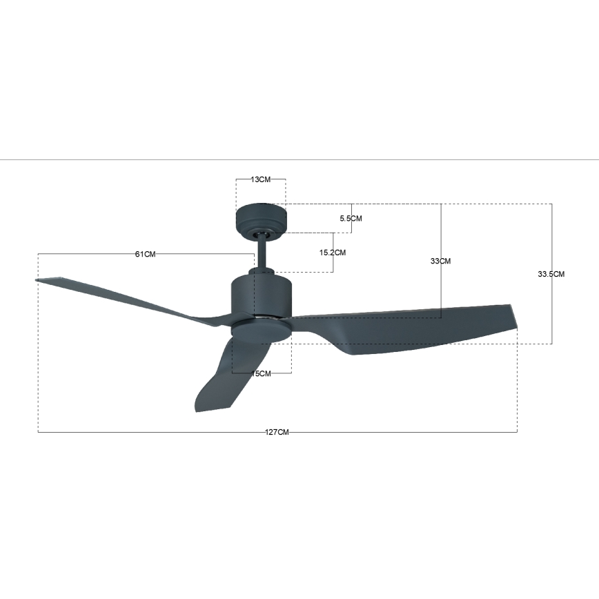 Lucci Air 210527 - Ceiling fan AIRFUSION CLIMATE II black + remote control