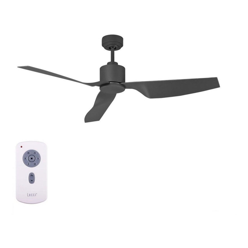Lucci Air 210527 - Ceiling fan AIRFUSION CLIMATE II black + remote control