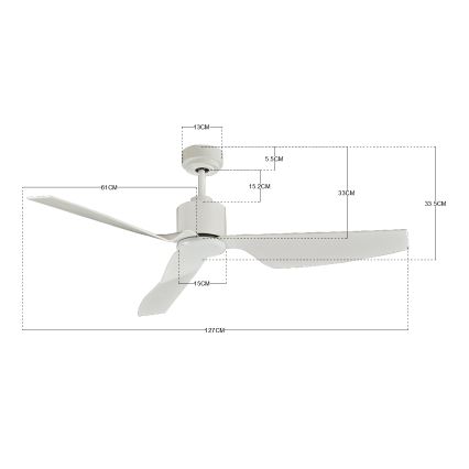 Lucci Air 210528 - Ceiling fan AIRFUSION CLIMATE II white + remote control