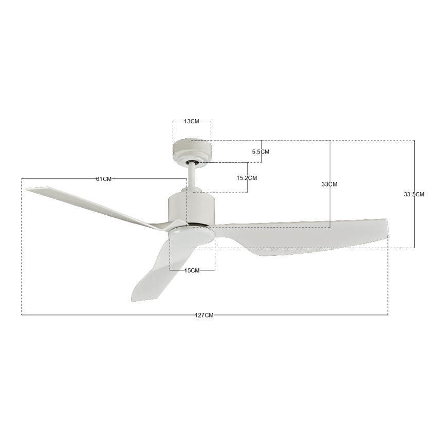 Lucci Air 210528 - Ceiling fan AIRFUSION CLIMATE II white + remote control