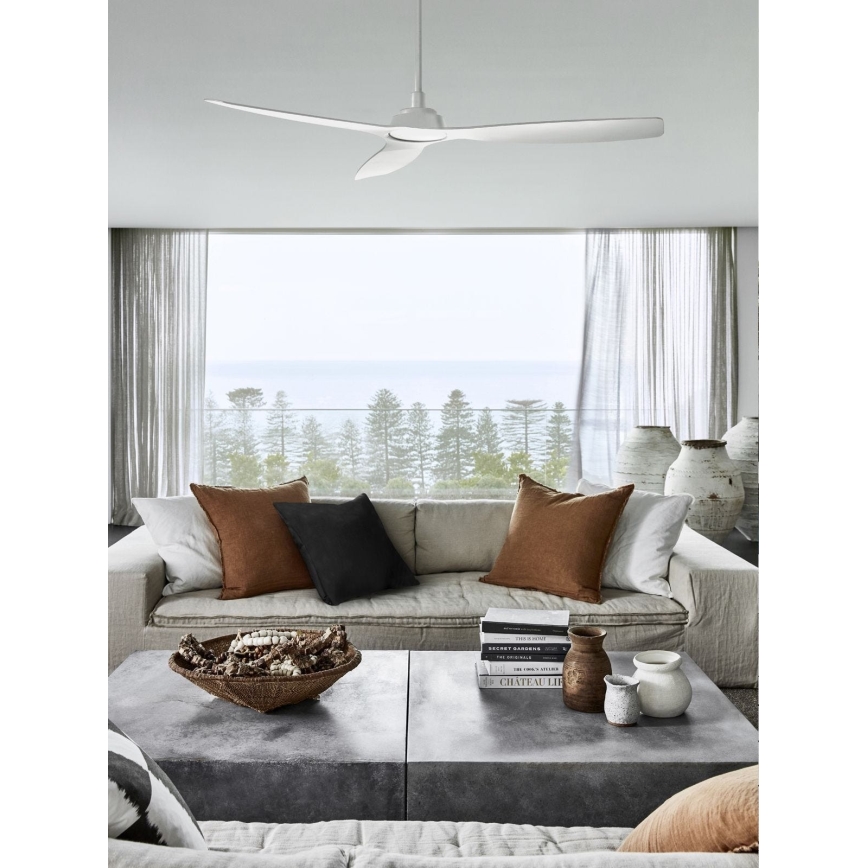 Lucci Air 210650 - Ceiling fan MOTO white + remote control