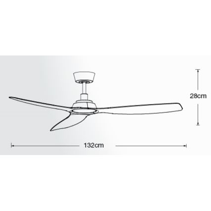 Lucci Air 210650 - Ceiling fan MOTO white + remote control