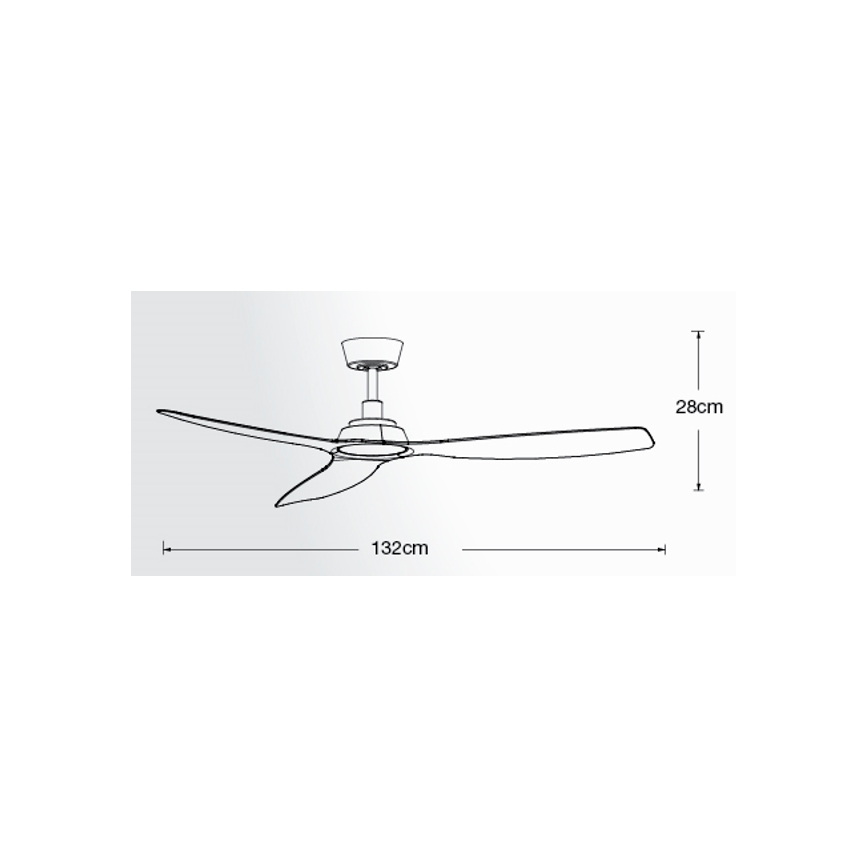 Lucci Air 210650 - Ceiling fan MOTO white + remote control