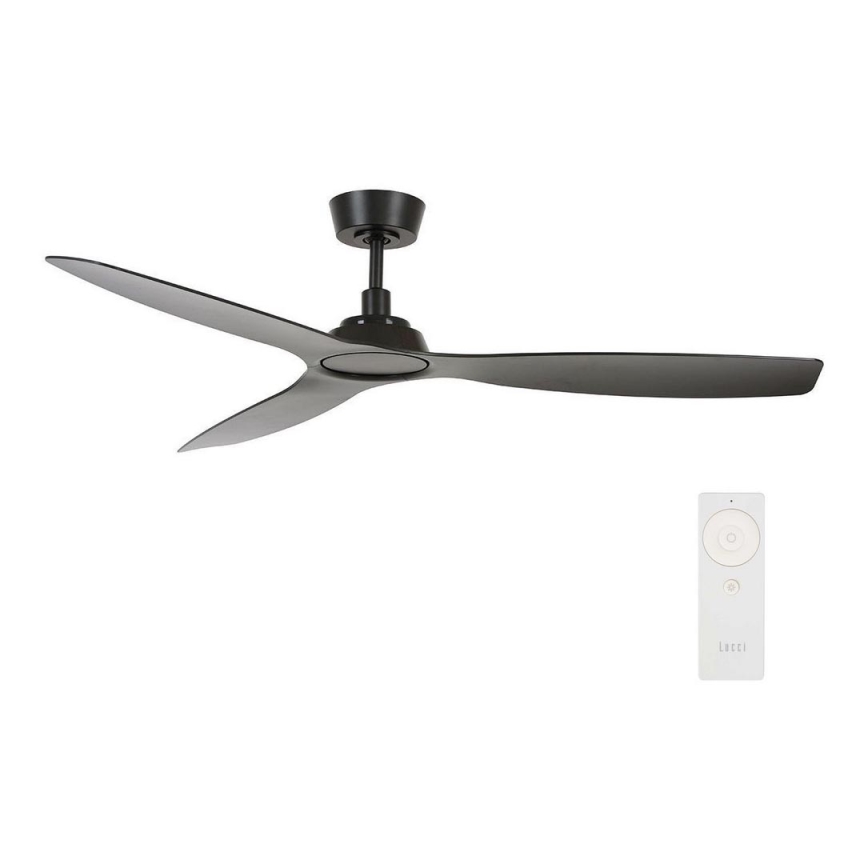 Lucci Air 210651 - Ceiling fan MOTO black + remote control