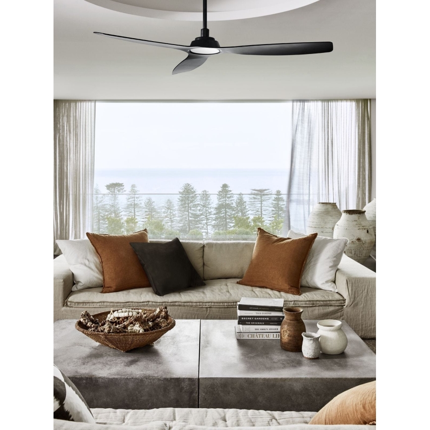 Lucci Air 210651 - Ceiling fan MOTO black + remote control