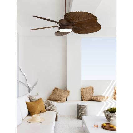 Lucci Air 210655 - LED Ceiling fan BALI 1xGX53/18W/230V brown + remote control