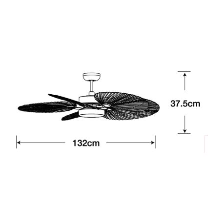 Lucci Air 210655 - LED Ceiling fan BALI 1xGX53/18W/230V brown + remote control