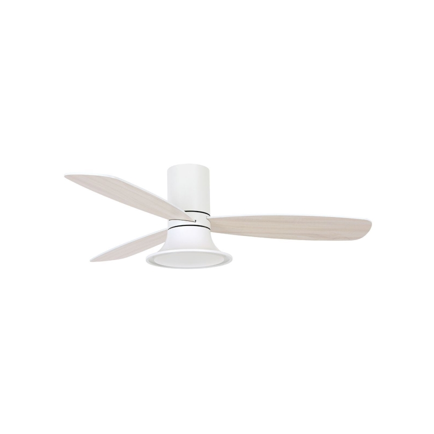 Lucci Air 210661 - LED Dimmable ceiling fan FLUSSO 1xGX53/18W/230V wood/white + remote control