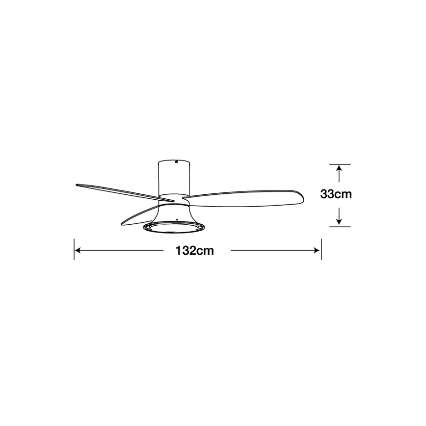 Lucci Air 210661 - LED Dimmable ceiling fan FLUSSO 1xGX53/18W/230V wood/white + remote control