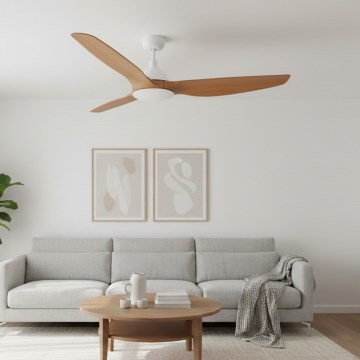 Lucci air 211011 - Ceiling fan AIRFUSION TYPE A dia. 152 cm brown/white + remote control