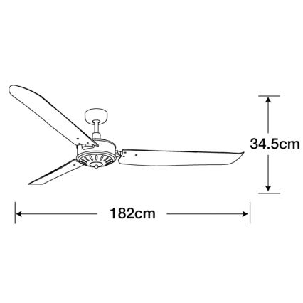 Lucci Air 211022 - Ceiling fan AIRFUSION CAROLINA brown