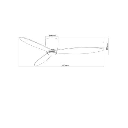 Lucci Air 212870 - Ceiling fan AIRFUSION RADAR wood/white + remote control